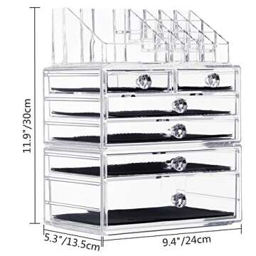 LTLKY SANNO Acrylic Organizer for Makeup & Jewelry Storage