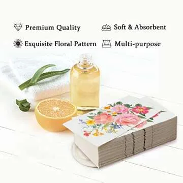 Elegant 100 Floral Guest Napkins for All Occasions