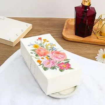 Elegant 100 Floral Guest Napkins for All Occasions