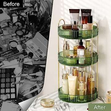 Weidace 360 Rotating Makeup Organizer - Stylish & Durable for All