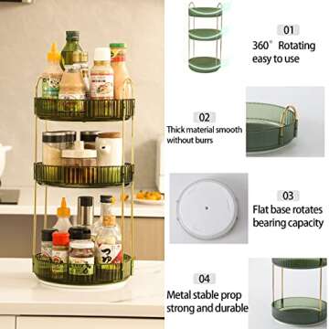 Weidace 360 Rotating Makeup Organizer for Elegant Spaces