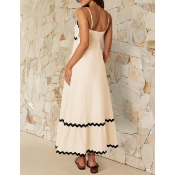 ZESICA Women's Summer Spaghetti Strap Sundress Elegant
