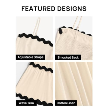 ZESICA Women's Summer Spaghetti Strap Sundress Elegant