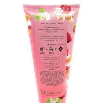 Bath and Body Works Strawberry Pound Cake Body Cream 8 Ounce Full Size