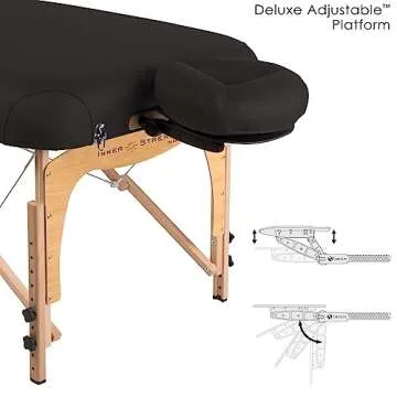 Inner Strength E2 Black Portable Massage Table for Wellness