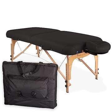 Inner Strength E2 Black Portable Massage Table for Wellness