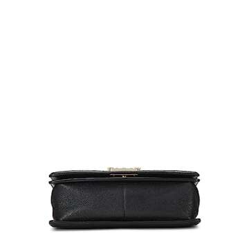 Chanel, Pre-Loved Black Chevron Caviar Boy Bag Medium, Black