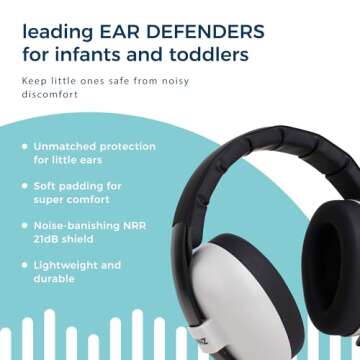 Banz Bubzee Baby Headphones for Noise Protection - Baby Ear Muffs, Newborn Infant & Toddler, 0 to 36 Months, Adjustable