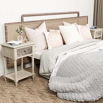 HOMPUS Handcrafted End Table Set of 2 for Living Room