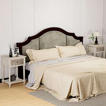 HOMPUS Handcrafted End Table Set of 2 for Living Room