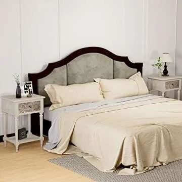 HOMPUS Handcrafted End Table Set of 2 for Living Room