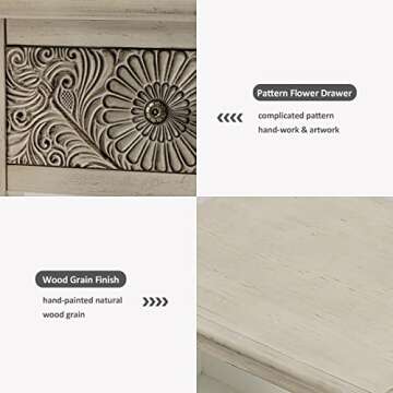 HOMPUS Handcrafted End Table Set of 2 for Living Room