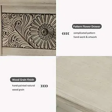 HOMPUS Handcrafted End Table Set of 2 for Living Room