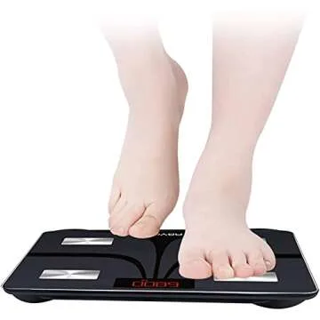 ABYON Bluetooth Smart Bathroom Scale for Body Weight Digital Body Fat Scale,Auto Monitor Body Weight,Fat,BMI,Water, BMR, Muscle Mass with Smartphone APP,Fitness Health Scale