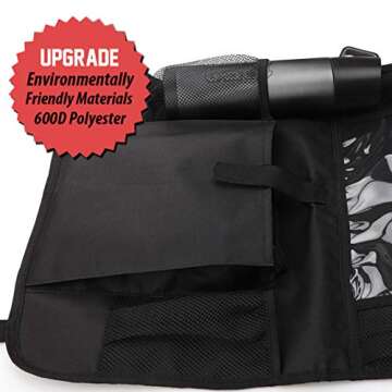 Backseat Car Organizer Kick Mats, KNGUVTH Car Seat Back Protectors with Clear 10" Tablet Holder + 5 ...