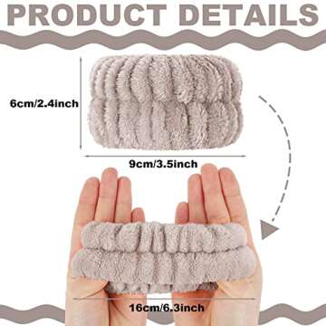 8 Pcs Spa Wrist Washband Microfiber Wrist Wash Towel Band Wristbands for Washing Face Absorbent Wristbands Wrist Sweatband for Women Girls