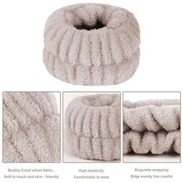 8 Pcs Spa Wrist Washband Microfiber Wrist Wash Towel Band Wristbands for Washing Face Absorbent Wristbands Wrist Sweatband for Women Girls