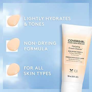 COVERGIRL Hydrating Vegan Cream Cleanser - Gentle & Effective