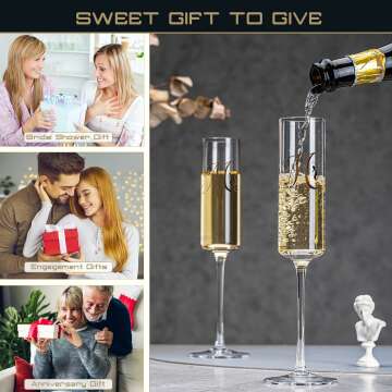 Mr and Mrs Champagne Flutes for Weddings and Showers
