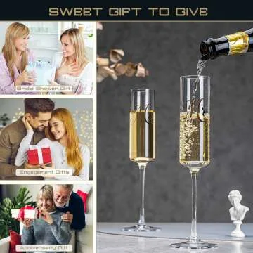Mr and Mrs Champagne Flutes for Weddings and Showers
