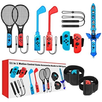 Switch Sports Accessories - CODOGOY 11 in 1 Switch Sports Accessories Bundle for Nintendo Switch Spo...