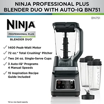 Ninja BN751 DUO Blender with Auto-IQ Programs