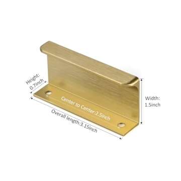 Satanga Edge Finger Tab Pull for cabinets Kitchen Concealed Drawer pulls Aluminum Hidden Back Mount ...