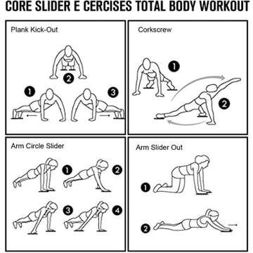 【2021 Update】 Core Exercise Sliders (Set of 2), Smooth Gliders Dual-Sided Design, Use on Hardwood Floors, Workout Sliders Fitness Discs Abdominal & Total Body Gym-Exercise Equipment for Home, Travel