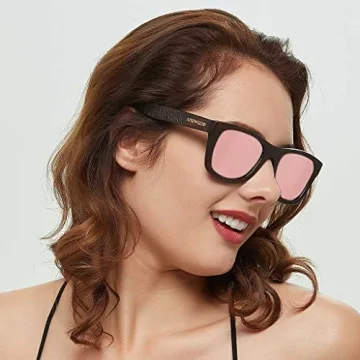 ANDWOOD Bamboo Floating Sunglasses for Men Women Polarized