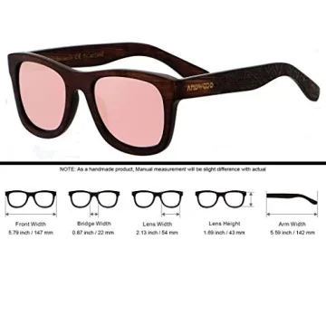 ANDWOOD Bamboo Floating Sunglasses for Men Women Polarized