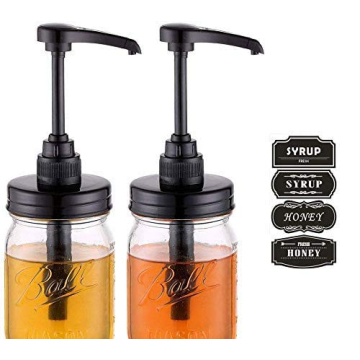 Mason Jar Honey Dispenser Pump Lid - Easy & Mess Free