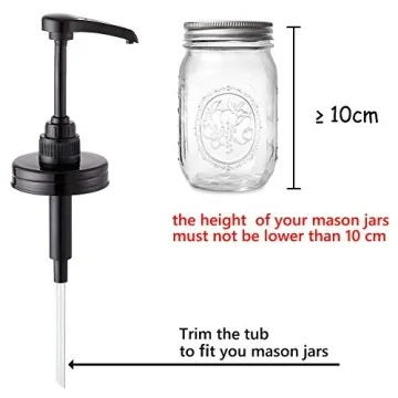 Mason Jar Honey Dispenser Pump Lid - Easy & Mess Free