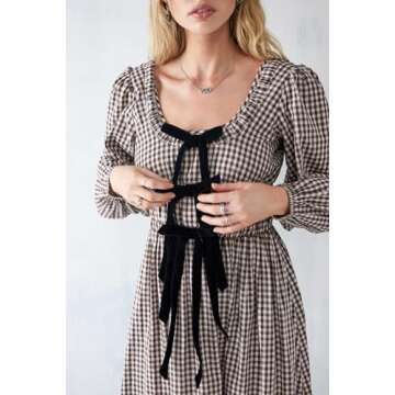 Stylish ABYOVRT Plaid Maxi Dress for Every Occasion