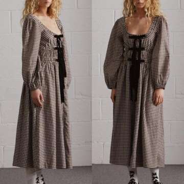Stylish ABYOVRT Plaid Maxi Dress for Every Occasion