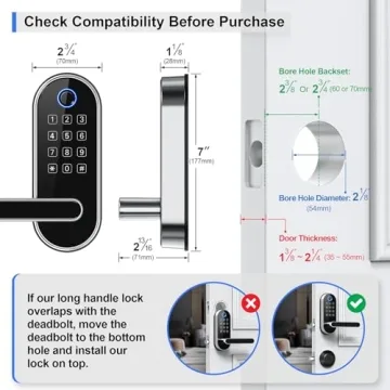 Keyless Entry Fingerprint Smart Lock for Home