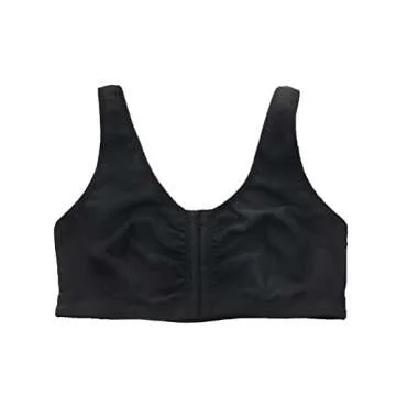 Post Surgical Bra Front Closure Post Surgery Bra Post Op Front Close Bras Sports Bra Mastectomy Bra Wirefree for Women (X-Large, Black)
