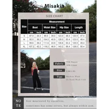 Misakia Rompers For Women Summer Casual Comfy Plus Size Overall Jumpsuit With Pockets (Black,L)
