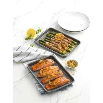 GoodCook Set of 2 Nonstick Mini Baking Sheets for Toaster Oven