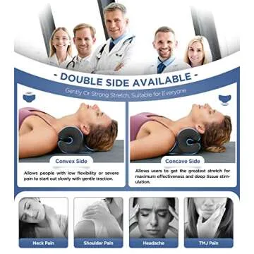 Osteo Neck Stretcher with Magnetic Therapy Cover, 2 Modes[Gentle/Strong] Pain Relief Cervical Traction Device, No Smell Neck and Shoulder Relaxer, Chiropractic Pillow for TMJ Headache Spine Alignment