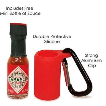 Tabasco Sauce Keychain with Mini Hot Sauce Bottle