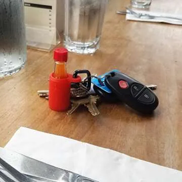 Tabasco Sauce Keychain with Mini Hot Sauce Bottle