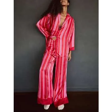 SOOKABEILA Women's Floral Silk Pajama Set - Chic Comfort