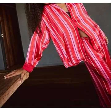 SOOKABEILA Women's Floral Silk Pajama Set - Chic Comfort