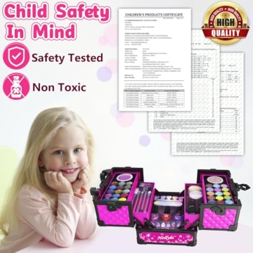 Hollyhi 59 Pcs Kids Makeup Kit - Dress Up Fun