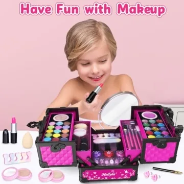 Hollyhi 59 Pcs Kids Makeup Kit - Dress Up Fun