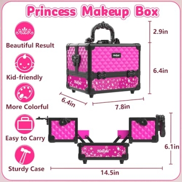 Hollyhi 59 Pcs Kids Makeup Kit - Dress Up Fun