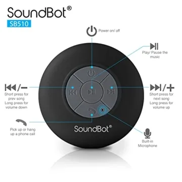 Water Resistant Bluetooth Shower Speaker SB510 – 6hrs Playtime
