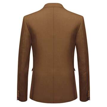 Cloudstyle Men's 2-Piece Suits Slim Fit 1 Button Dress Suit Jacket Blazer & Pants Set