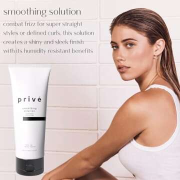 Prive Smoothing Solution (3 Fluid Ounces / 88 Milliliters) - Combat Frizz Creating a Sleek Finish fo...