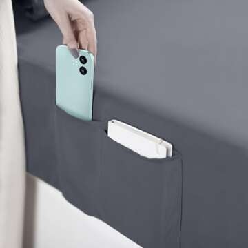 Utopia Bedding Twin XL Sheet Set, Soft Microfiber 3 Piece Hotel Luxury Bed Sheets for Women, Men, Kids & Teens with Side Storage Deep Pocket Fitted Sheet - Embroidered Pillow Cases - Flat Sheet (Grey)